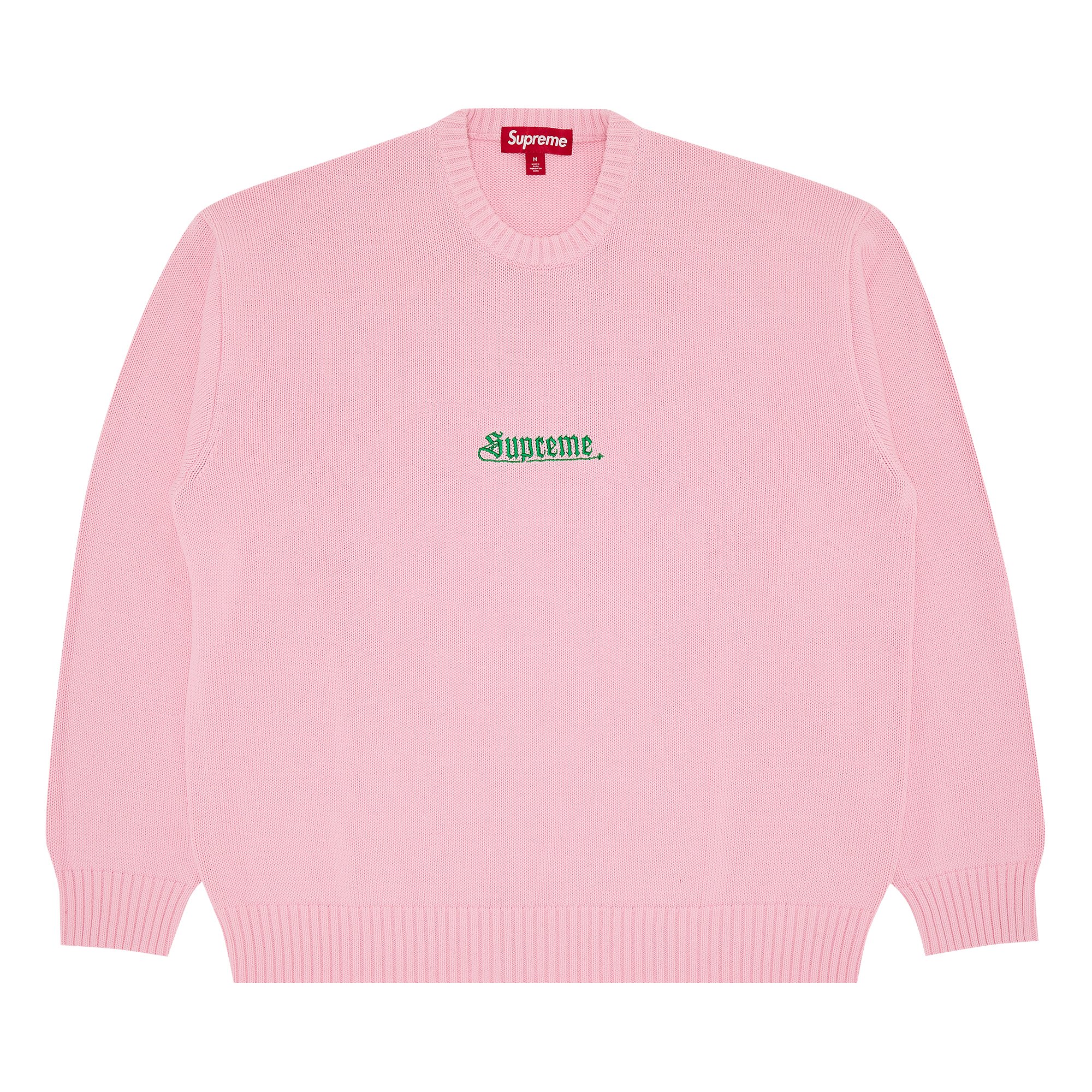 Supreme Old English Sweater 'Pink' | Men's Size S