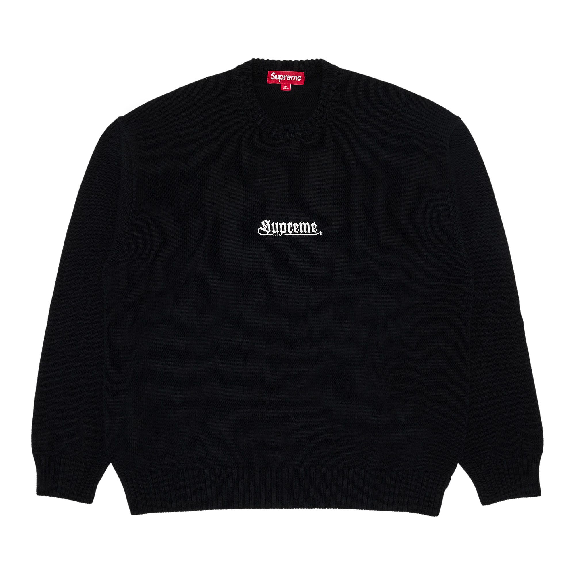 Buy Supreme Old English Sweater 'Black' - SS24SK28 BLACK | GOAT