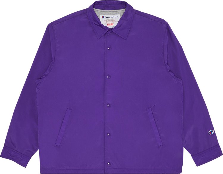 Supreme x Champion Coaches Jacket Purple