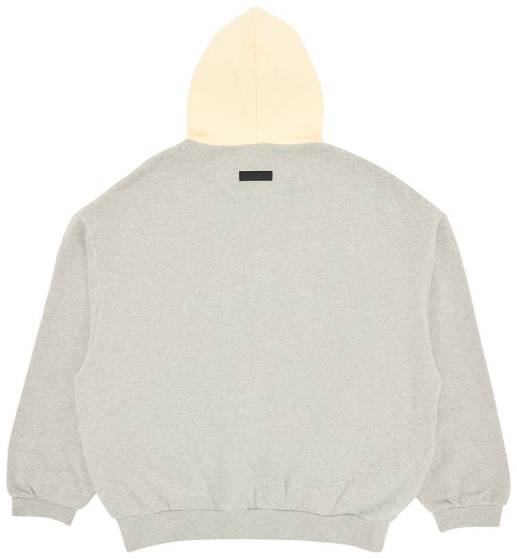 Fear of God Essentials Nylon Fleece Hoodie Dark Heather OatmealGarden Yellow