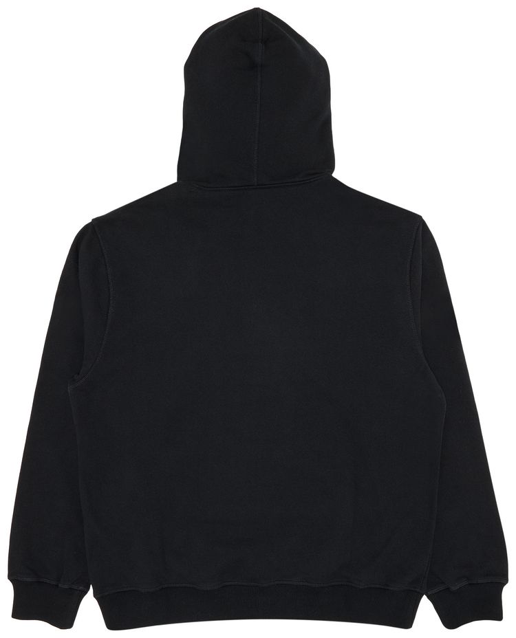 Corteiz Satin C Star Applique Hoodie Black