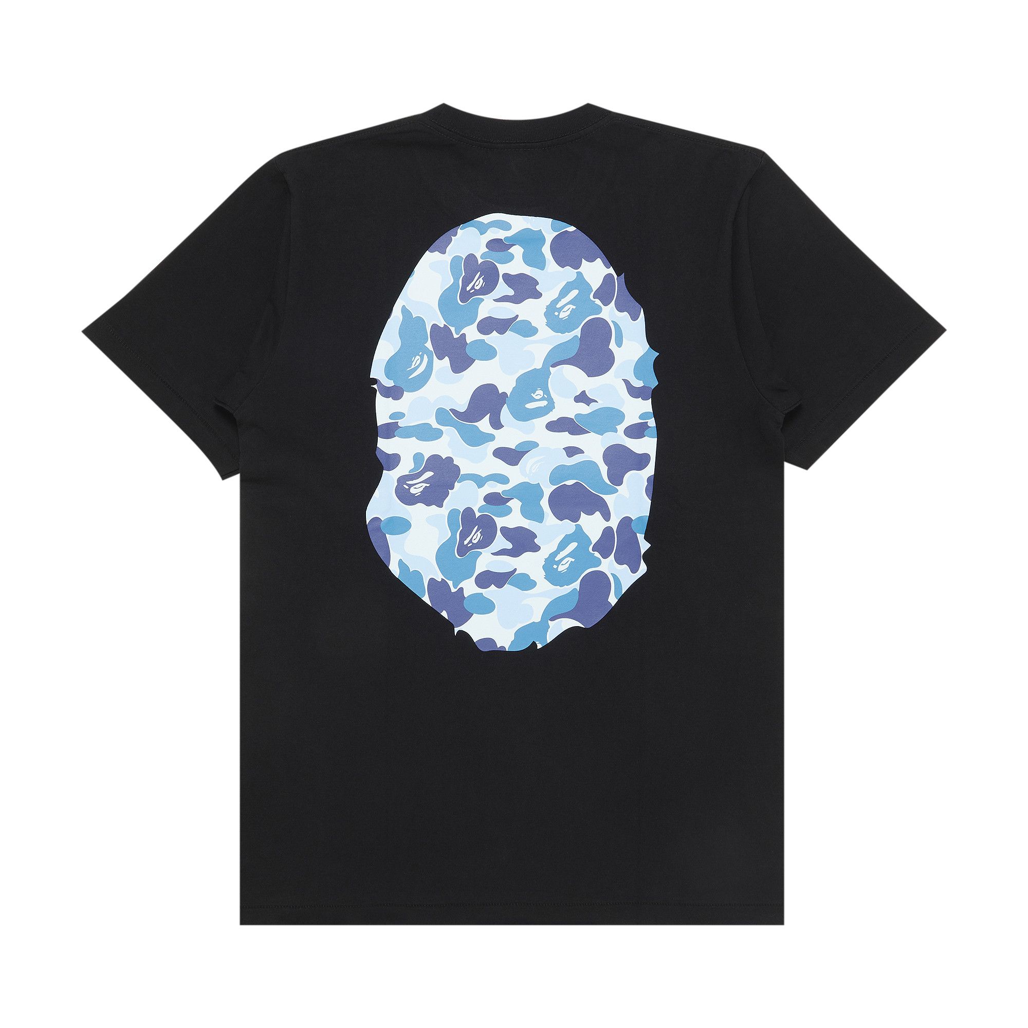 Buy BAPE ABC Camo Big Ape Head Tee 'Black/Blue' - 1K30 110 006