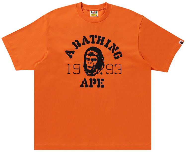 BAPE OG Ape Head College Relaxed Fit Tee Orange