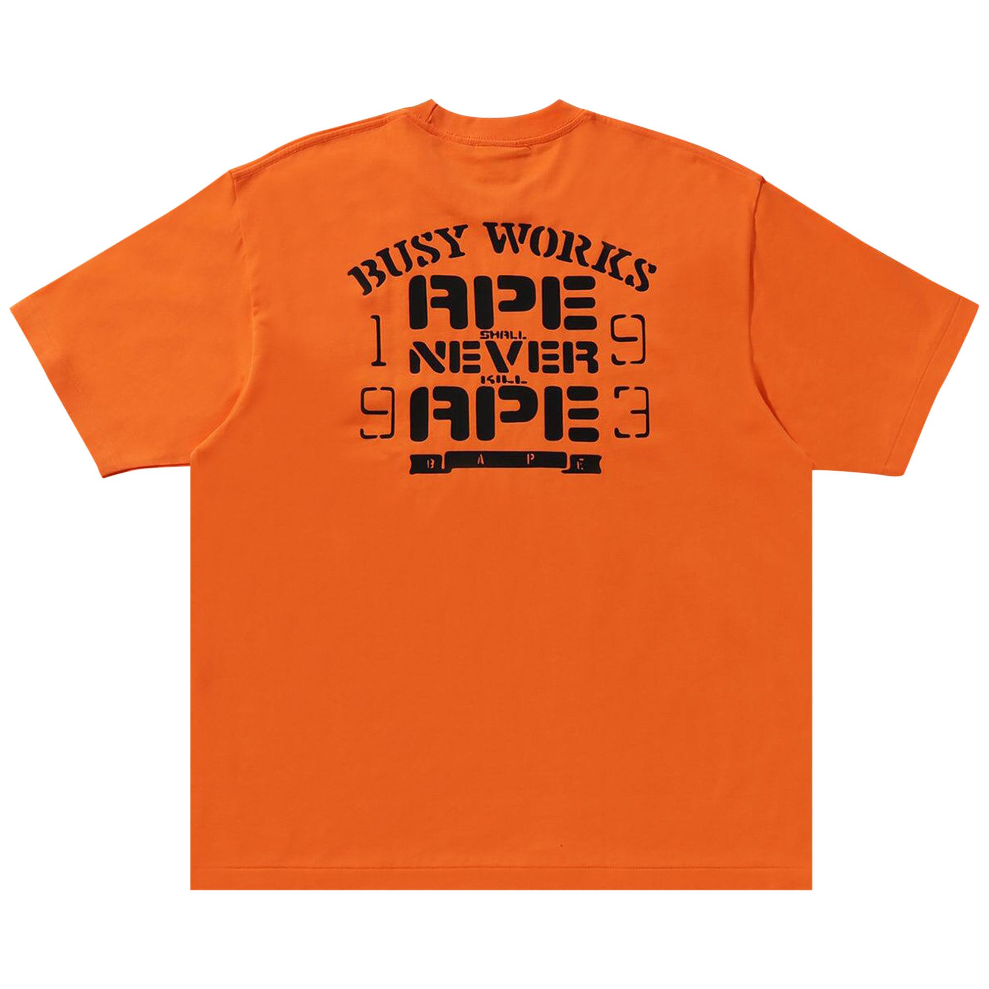 Buy BAPE OG Ape Head College Relaxed Fit Tee 'Orange' - 1K30 110