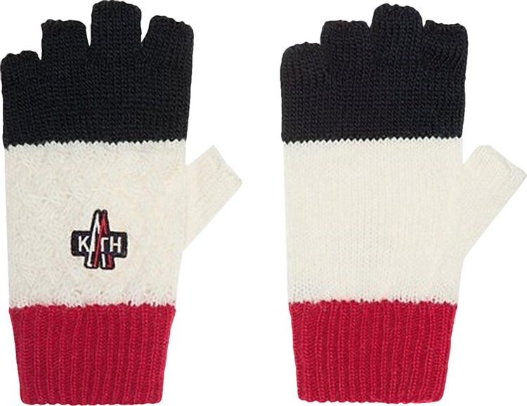 Moncler Genius x Kith Wool Knit Gloves 'Navy/White/Red'