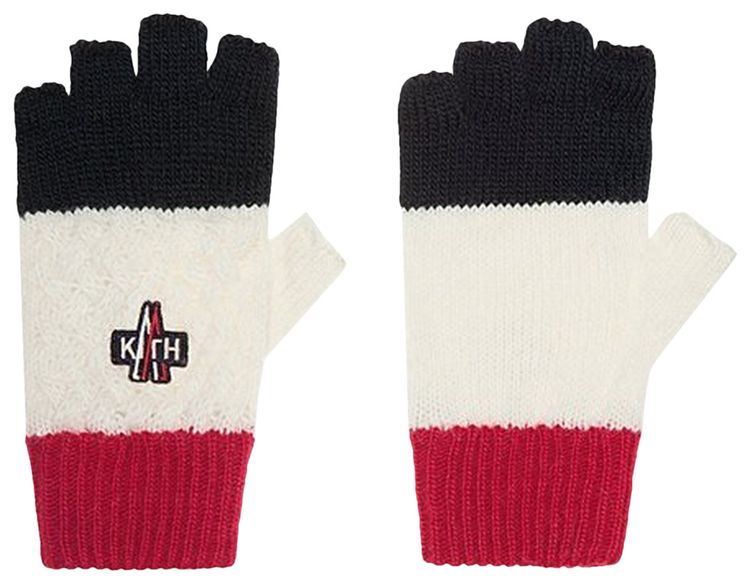 Moncler Genius x Kith Wool Knit Gloves NavyWhiteRed