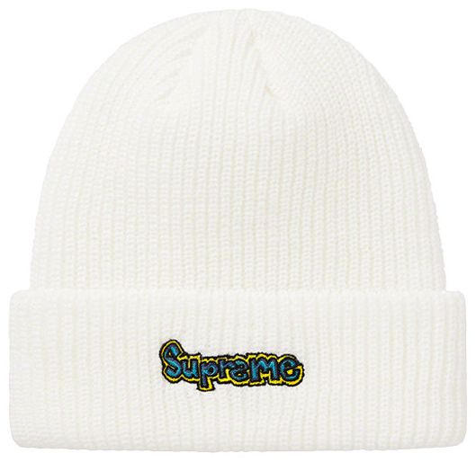 Supreme Gonz Logo Beanie White