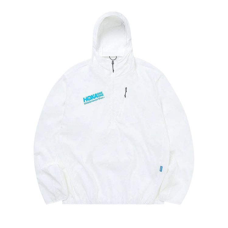 thisisneverthat x Hoka One One Wind Resistant Hooded Pullover White