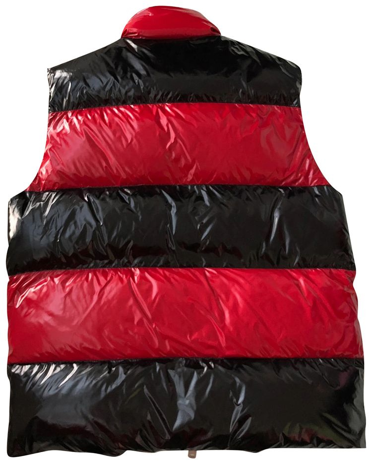 Moncler Genius x Palm Angels Striped Down Vest RedBlack