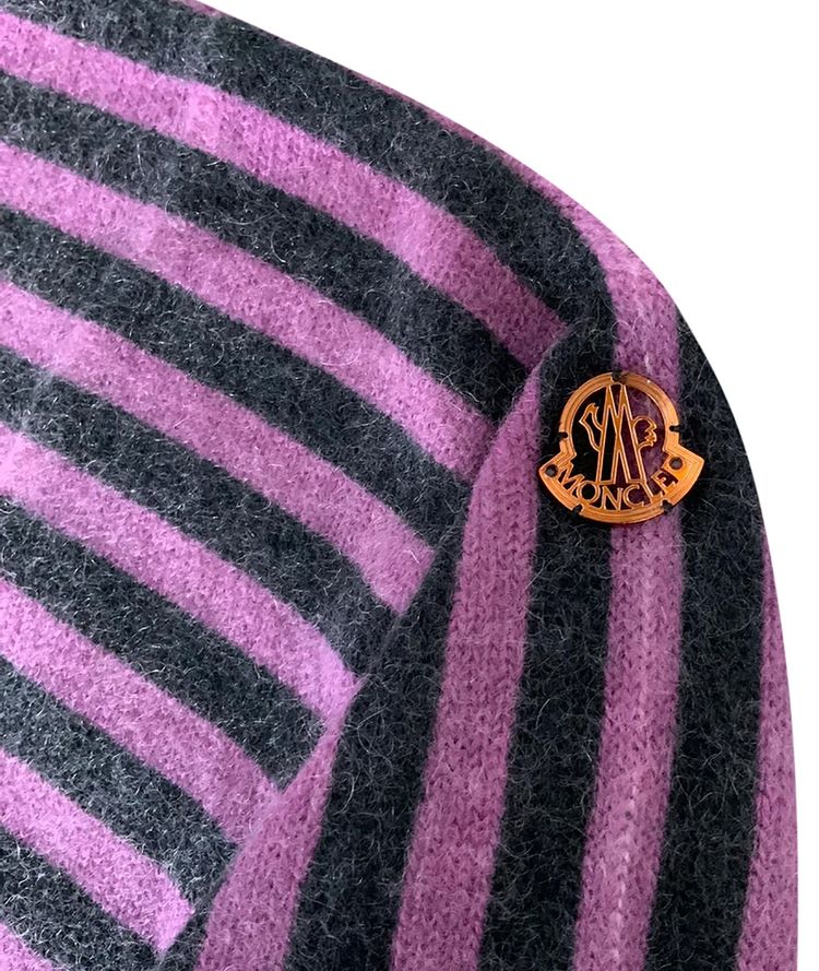 Moncler Genius x Palm Angels Striped Sweater PurpleBlack