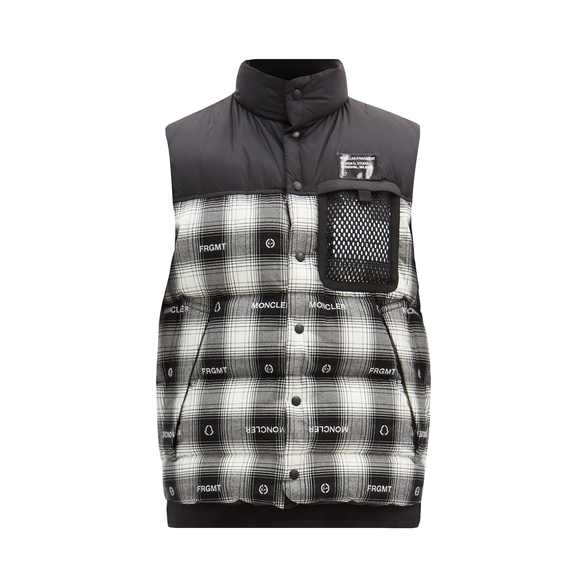 Buy Moncler Genius x Fragment Hiroshi Fujiwara Daxy Vest Black White Checkered F209U 1A502 10 54ALE 990 GOAT