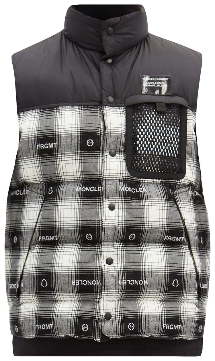 Moncler Genius x Fragment Hiroshi Fujiwara Daxy Vest BlackWhite Checkered