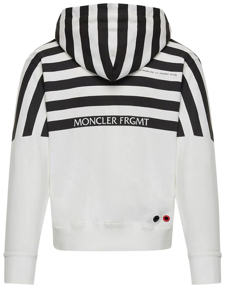 Moncler Genius x Fragment Hiroshi Fujiwara Striped Maglia Zip Hoodie BlackWhite