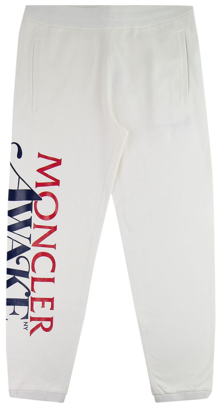 Moncler Genius x Awake NY Logo Print Sweatpants White