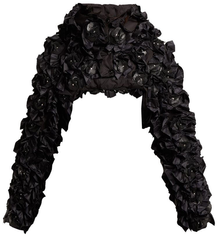 Moncler Genius x Noir Kei Ninomiya Pearl High Neck Bomber Jacket Black