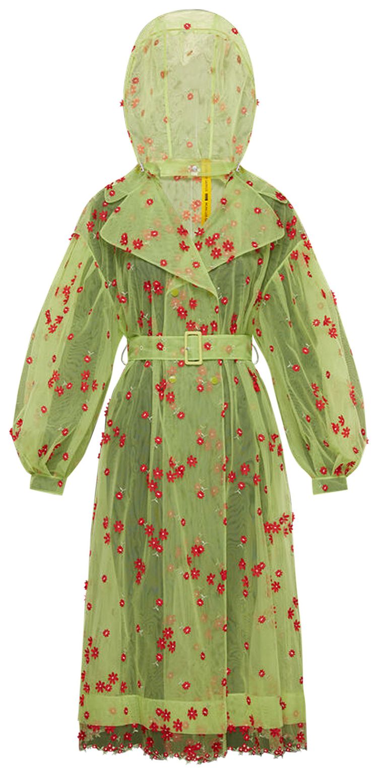 Moncler Genius x Simone Rocha Coronilla Trenchcoat Lime Green