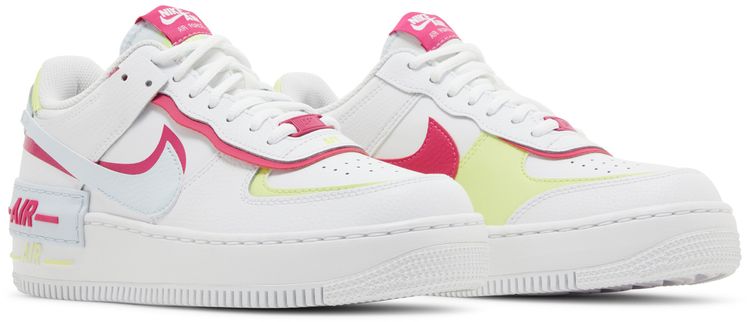 Nike Wmns Air Force 1 Shadow White Blue Tint Fireberry