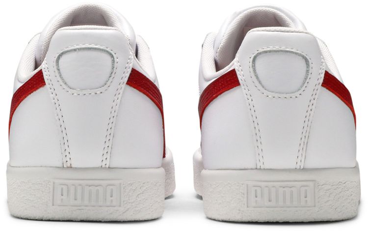 Puma Clyde Core Leather Foil White Cherry