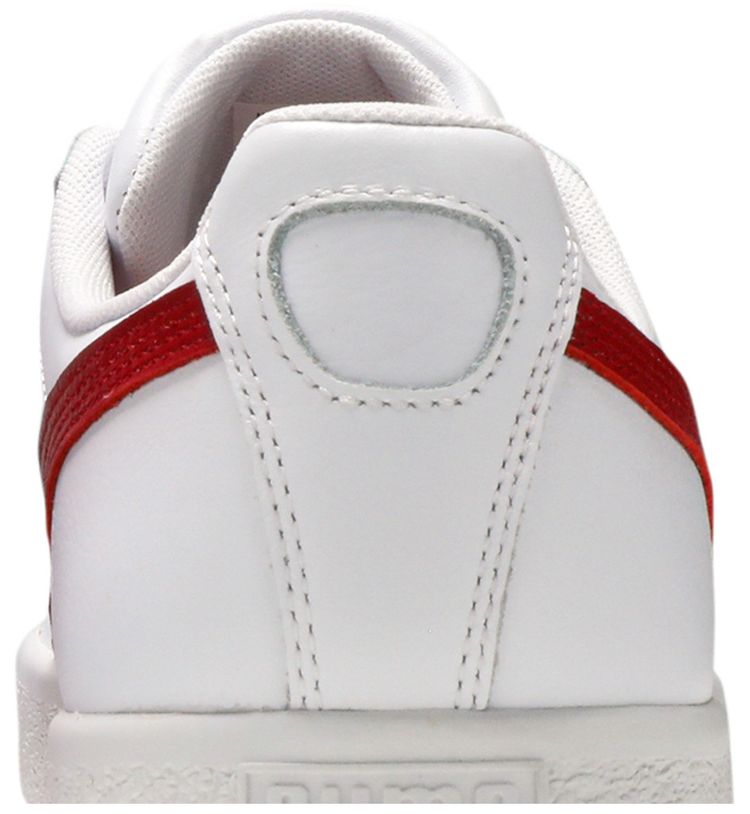 Puma Clyde Core Leather Foil White Cherry