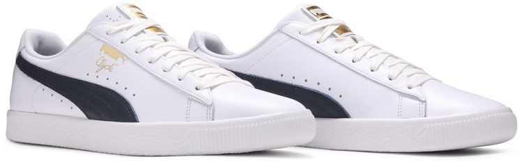 Puma Clyde Core Leather Foil White Navy