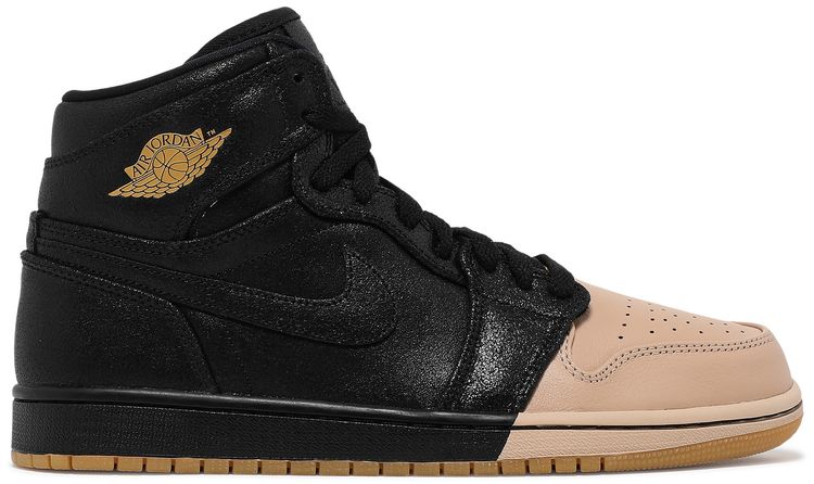 Wmns Air Jordan 1 Retro High Premium Dipped Toe   Black