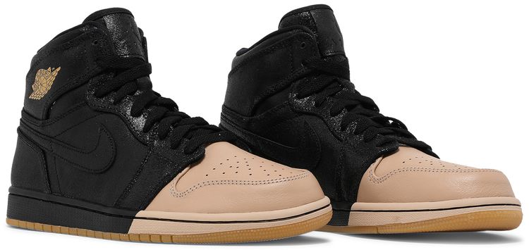 Wmns Air Jordan 1 Retro High Premium Dipped Toe   Black