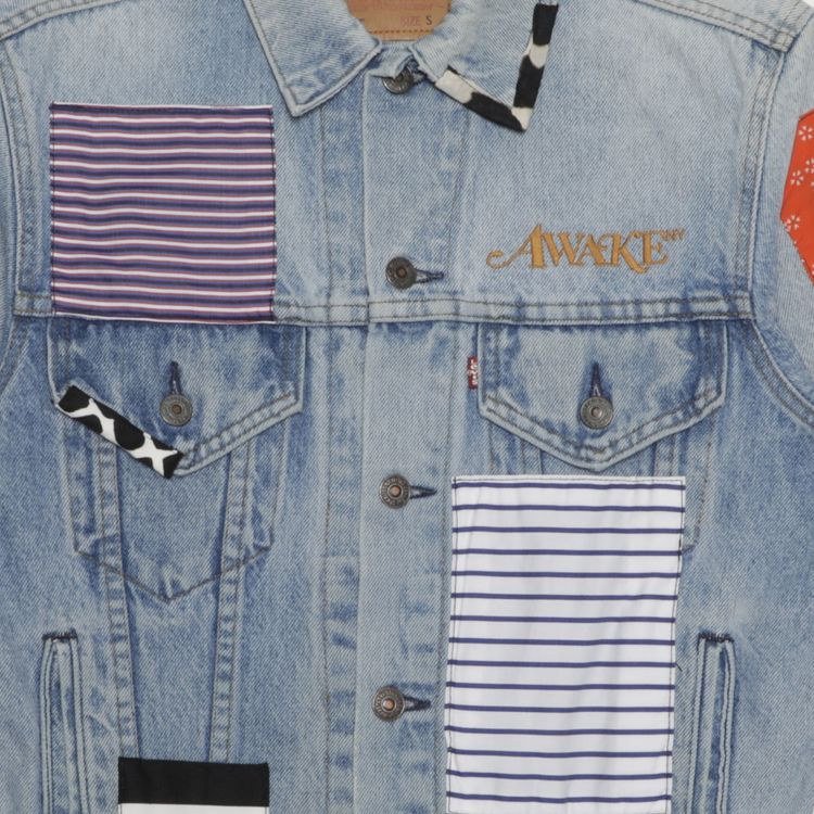 Awake NY x Levis Trucker Jacket Denim Patchwork