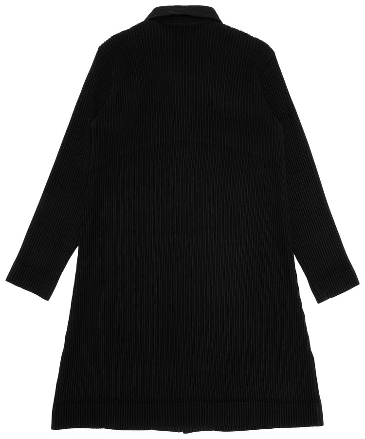 Homme Plisse Issey Miyake Basic Pleated Trench Coat Black