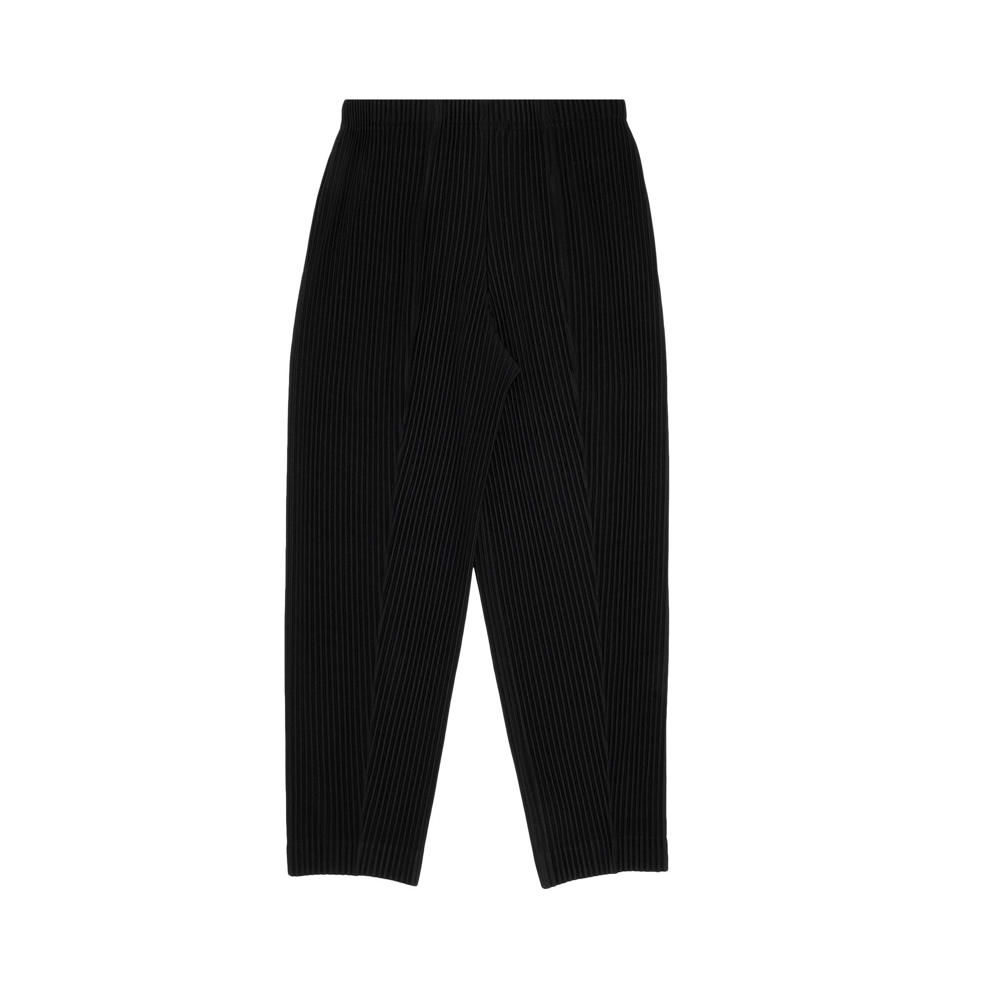 Buy Homme Plissé Issey Miyake Pleated Straight-Leg Trousers 'Black