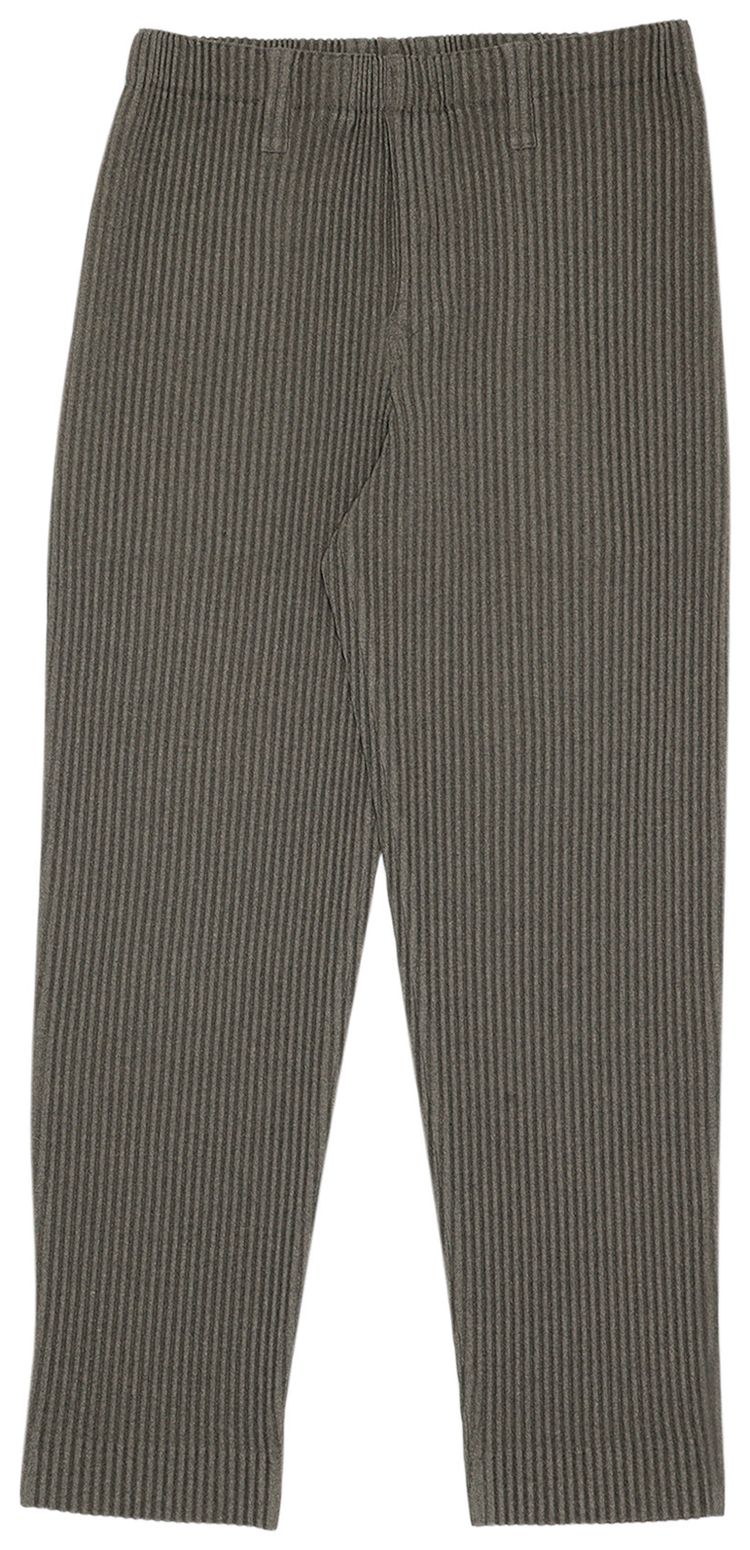 Homme Plisse Issey Miyake Slim Pleated Pants Brown