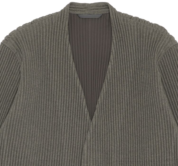 Homme Plisse Issey Miyake V Neck Jacket Brown