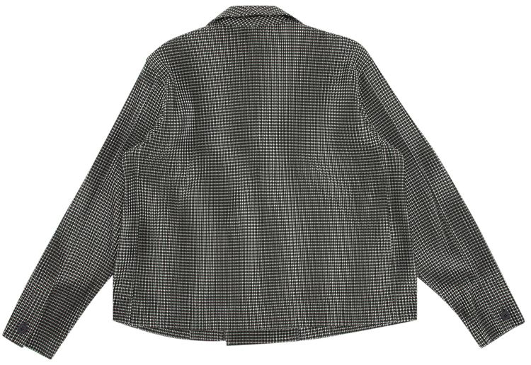 Homme Plisse Issey Miyake Notched Lapel Jacket Grey Check