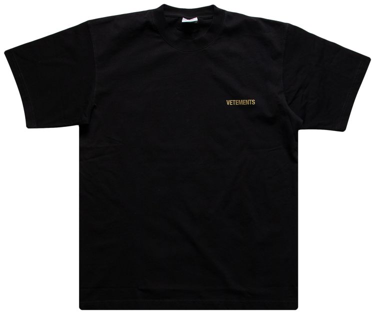 Vetements Iconic Logo T Shirt Black