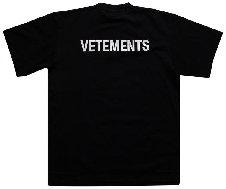 Vetements Iconic Logo T Shirt Black