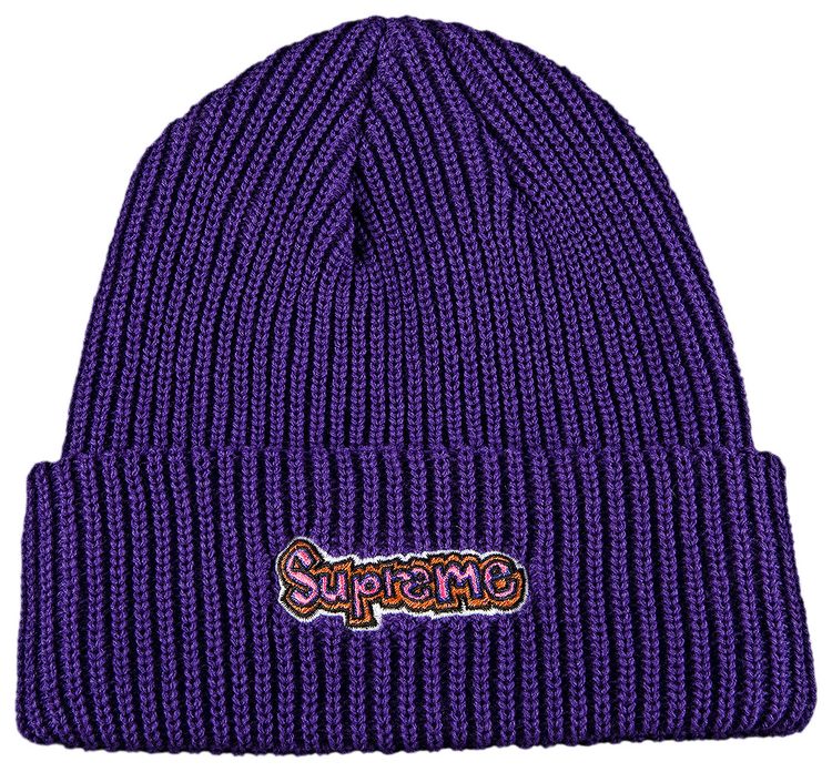 Supreme Gonz Logo Beanie Purple