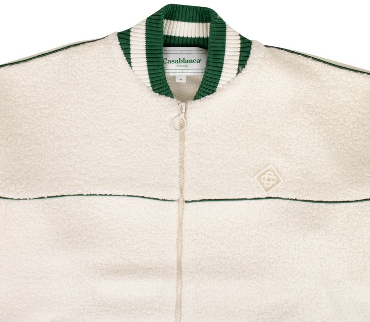 Casablanca Fleece Track Jacket Ecru