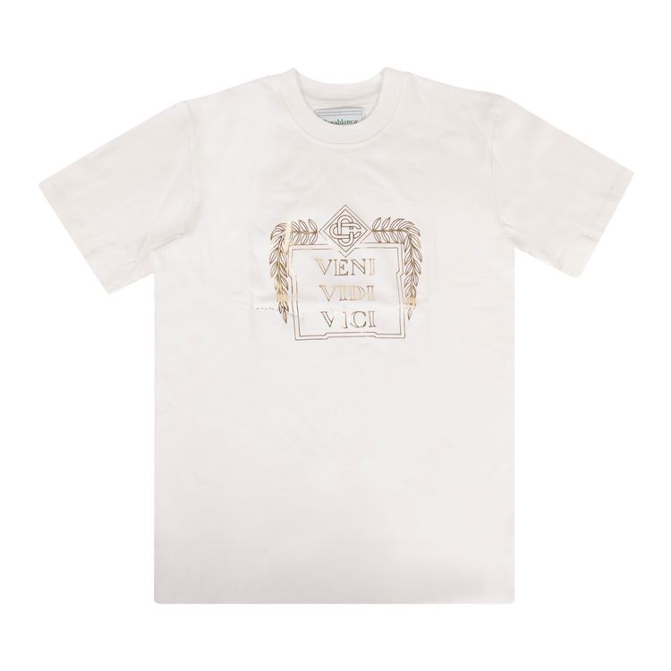 Casablanca Veni Vidi Vici Short Sleeve T Shirt White