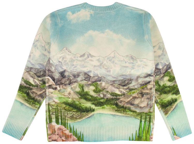 Casablanca Wool Dalmatian Print Sweater Blue