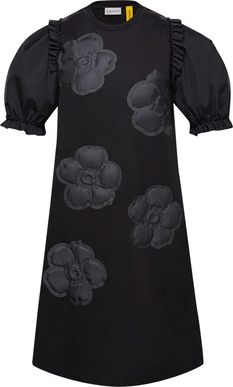 Moncler Genius x Simone Rocha Flower Applique Dress 'Black'