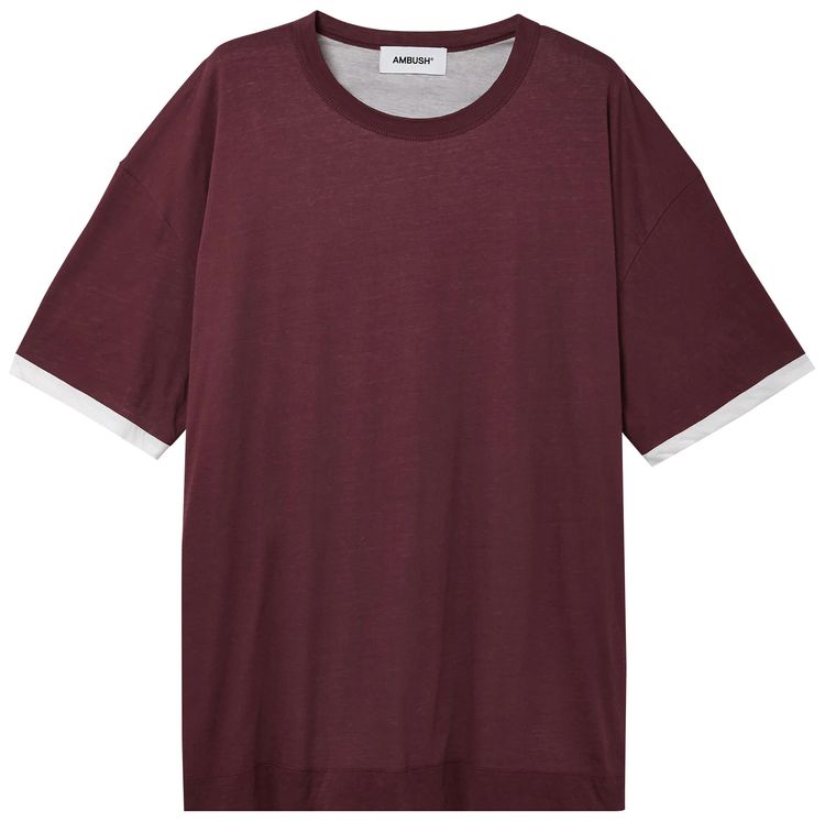 Ambush Layered T Shirt Burgundy