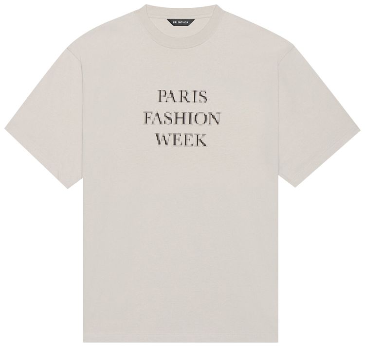 Balenciaga Boxy T Shirt Cement GreyBlack