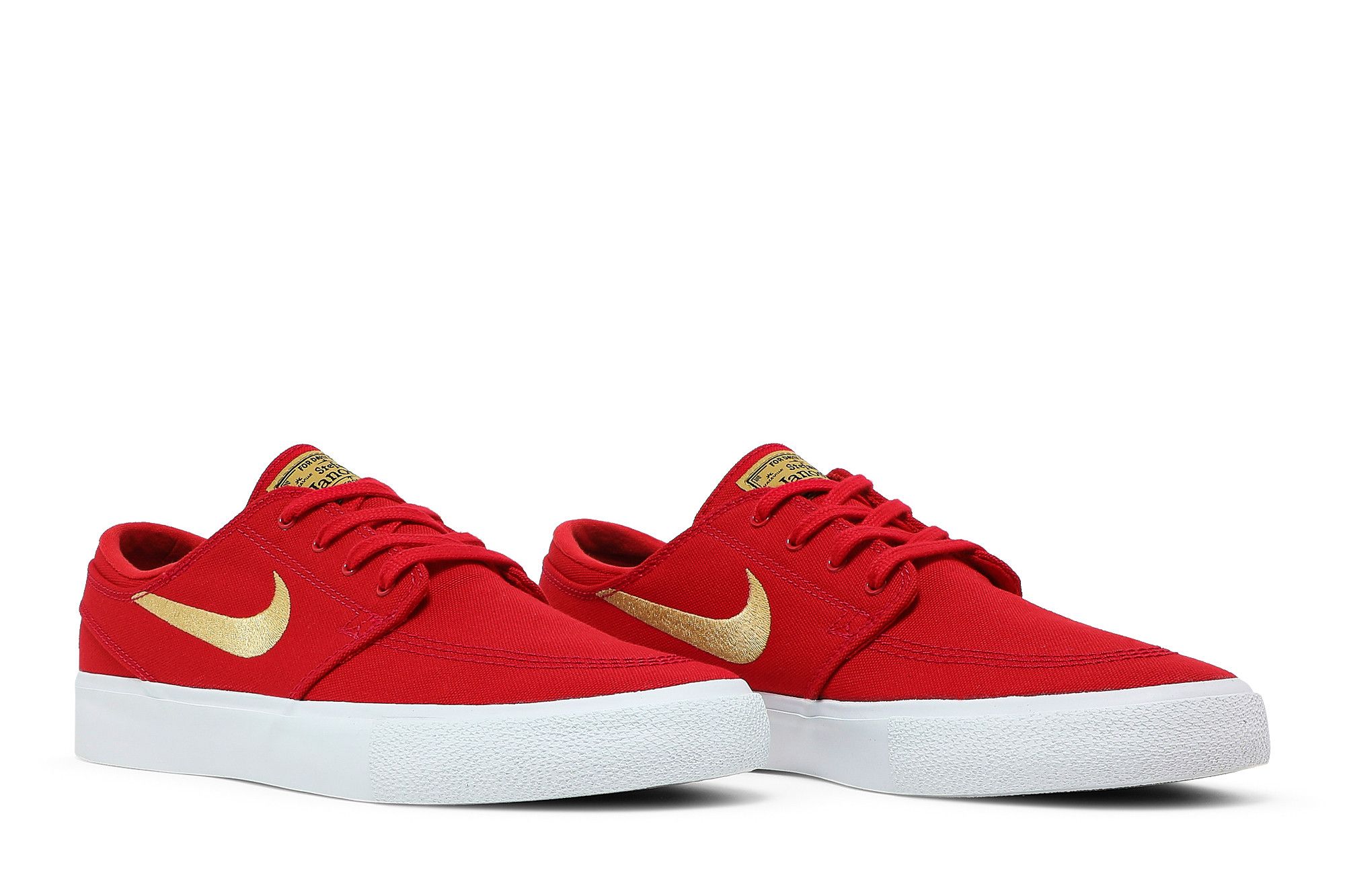 Nike sb janoski university red canvas skate shoes online