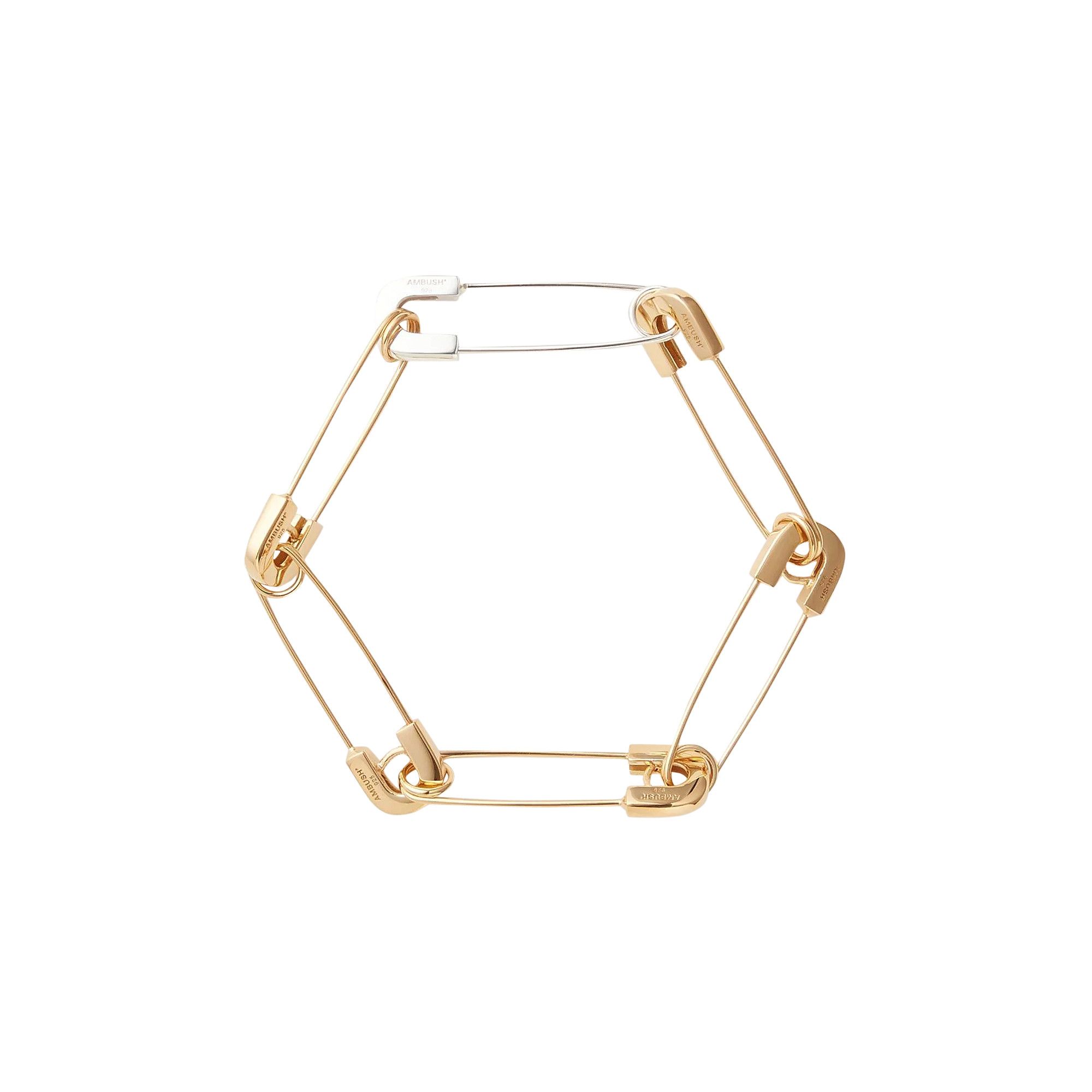 Buy Ambush Safety Pin Link Bracelet 'Gold' - BMOA017S21MET0027600