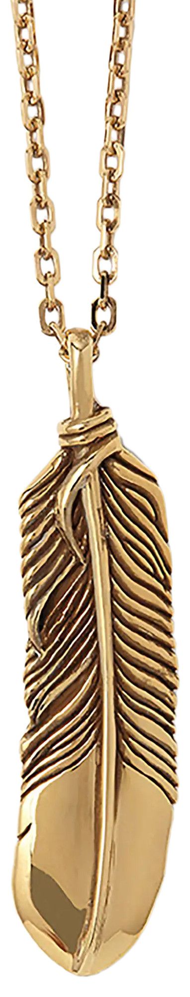 Ambush Feather Charm Necklace Gold