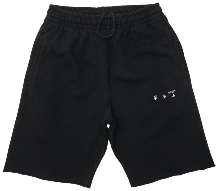 Off White Sprayed Caravaggio Sweatshort BlackWhite