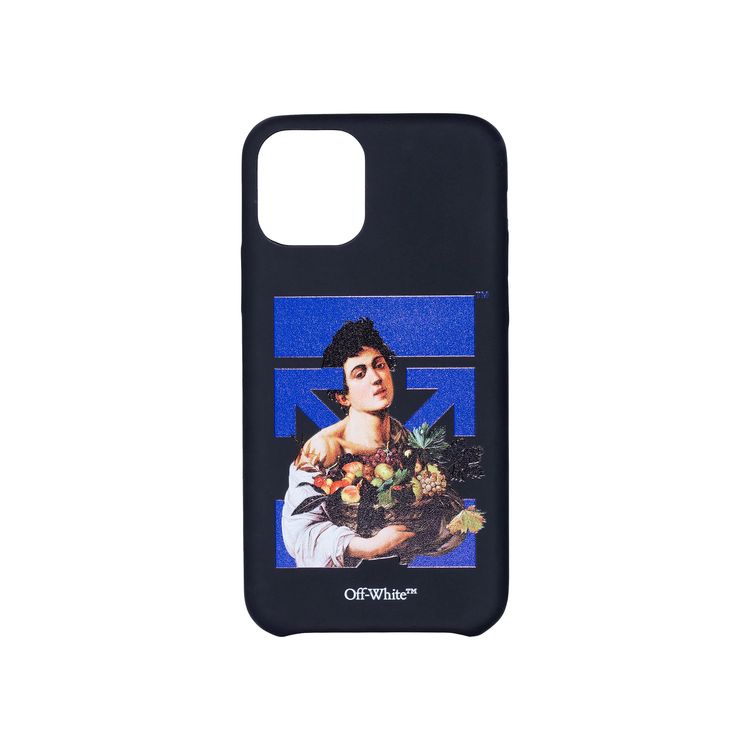 Off White Caravaggio Boy iPhone 12 Pro Max Case BlackLight Blue