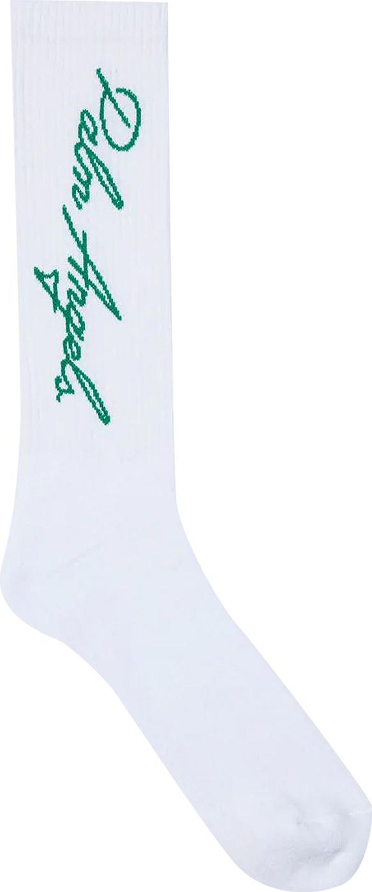Palm Angels Miami Logo Socks 'White/Green'