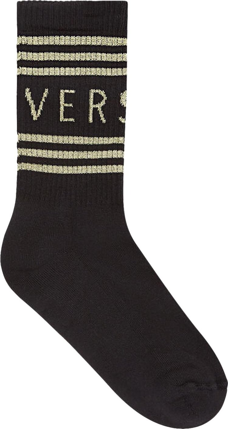 Versace Vintage Logo Socks 'Black/Gold'