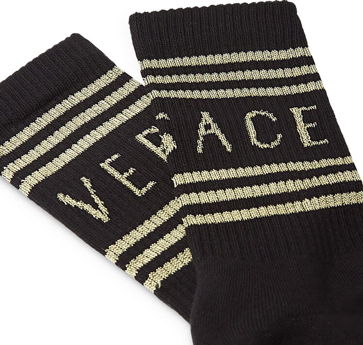 Versace Vintage Logo Socks BlackGold