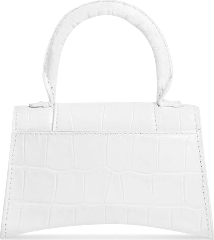 Balenciaga Hourglass Mini Top Handle White